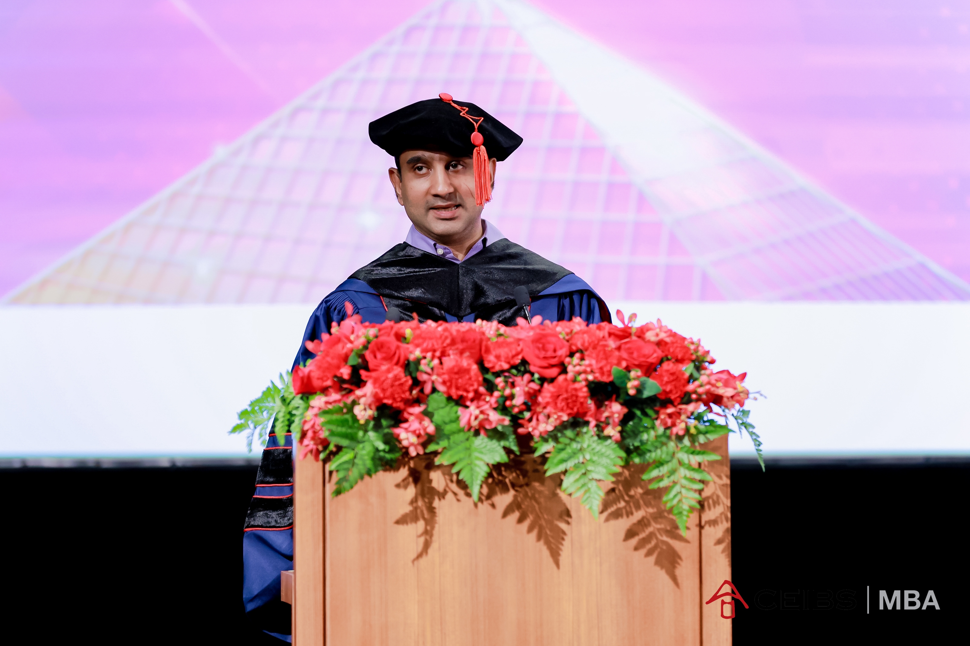 Shameen at CEIBS giving speech